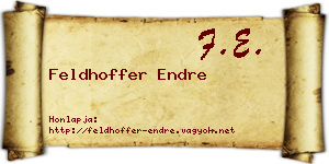 Feldhoffer Endre névjegykártya